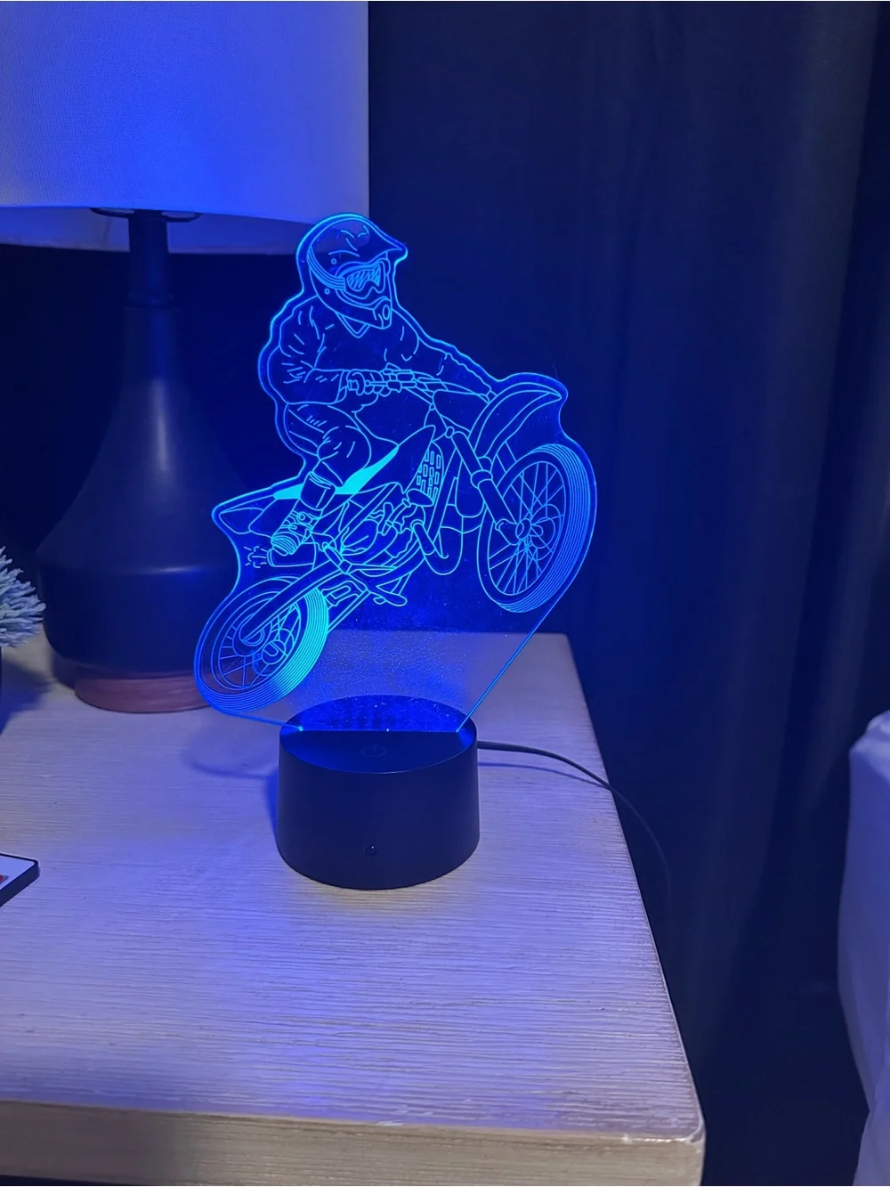 Motorcycle Rider LED Accent Lamp